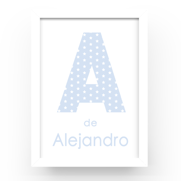 Cuadro personalizado Inicial estrellitas