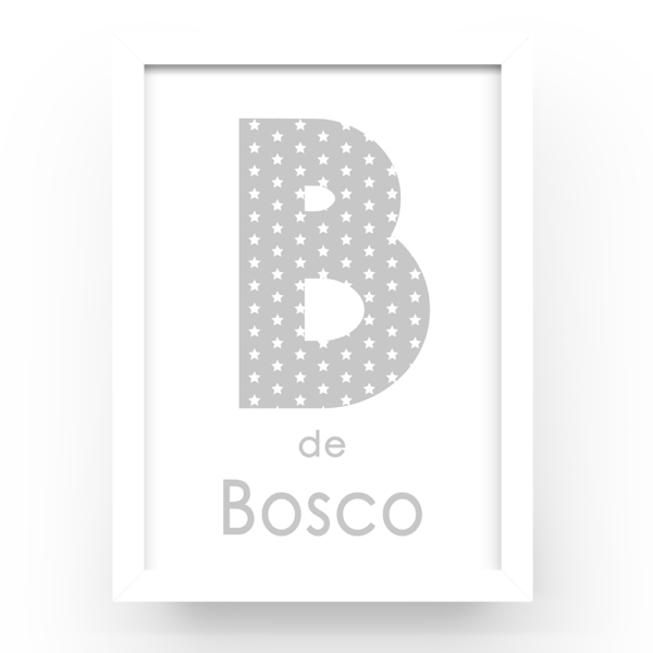 Cuadro personalizado Inicial estrellitas - Imagen 3