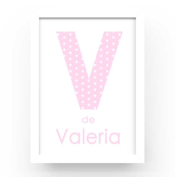 Cuadro personalizado Inicial estrellitas - Imagen 5