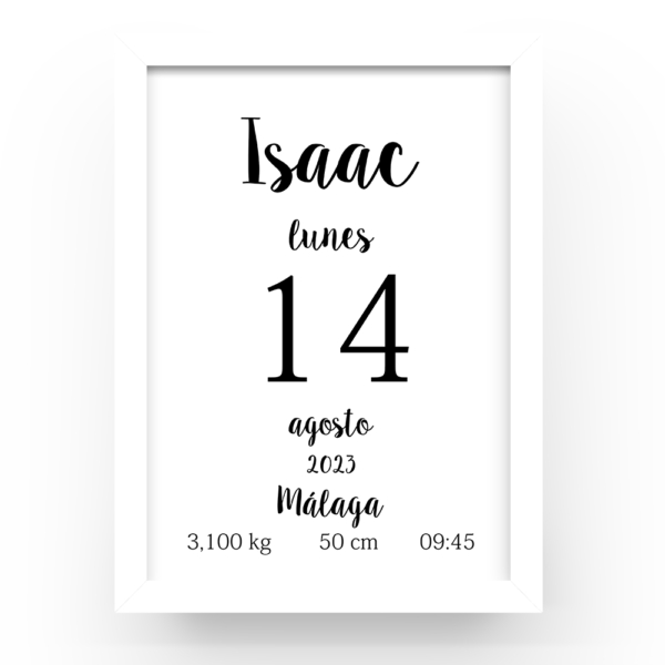 Cuadro personalizado Natalicio - Imagen 4