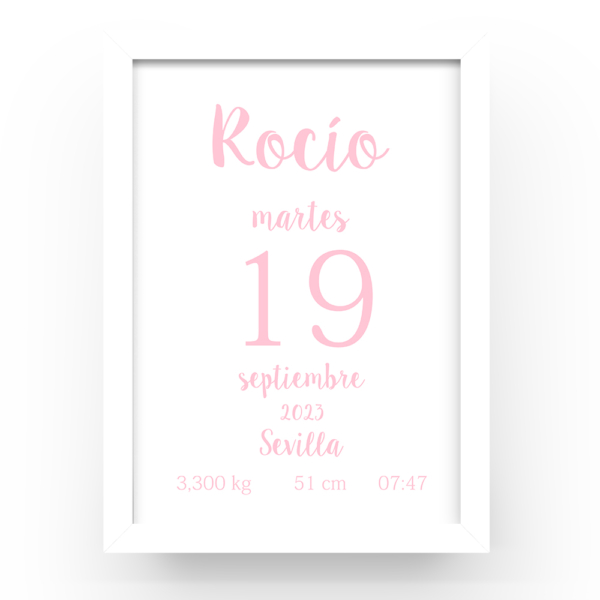 Cuadro personalizado Natalicio - Imagen 2