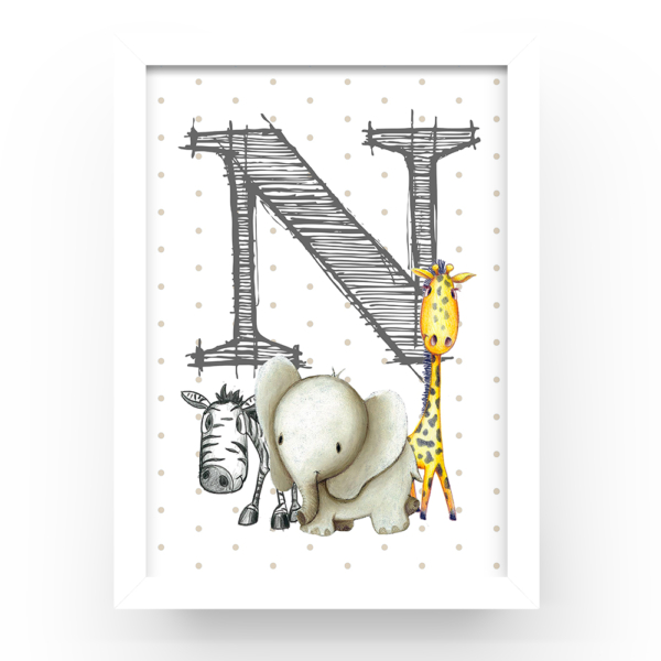 Cuadro personalizado Animales sabana topitos - Imagen 3