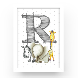 Cuadro personalizado Animales sabana topitos
