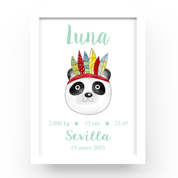 Cuadro personalizado natalicio Animalito plumas - Imagen 6