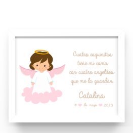 Cuadro personalizado Angelito oración