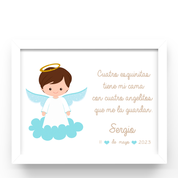 Cuadro personalizado Angelito oración - Imagen 2