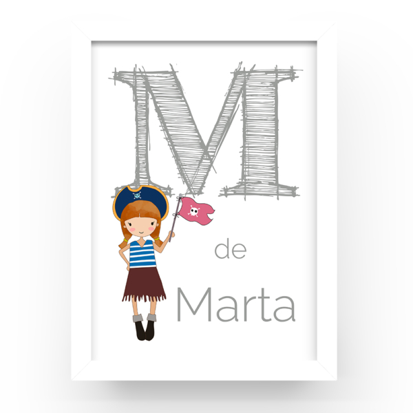 Cuadro personalizado pirata inicial - Imagen 2
