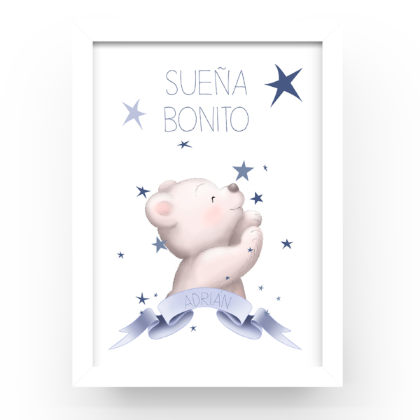 Cuadro personalizado Sueña bonito panda - Imagen 2