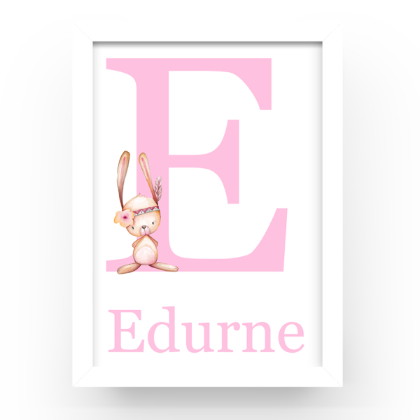 Cuadro personalizado Conejita pluma - Imagen 2