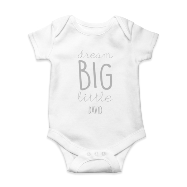 Body bebé personalizado Dream big - Imagen 7