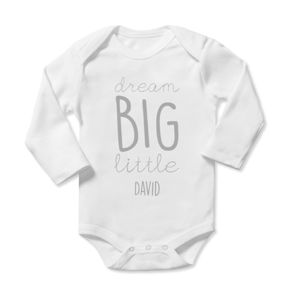Body bebé personalizado Dream big - Imagen 8