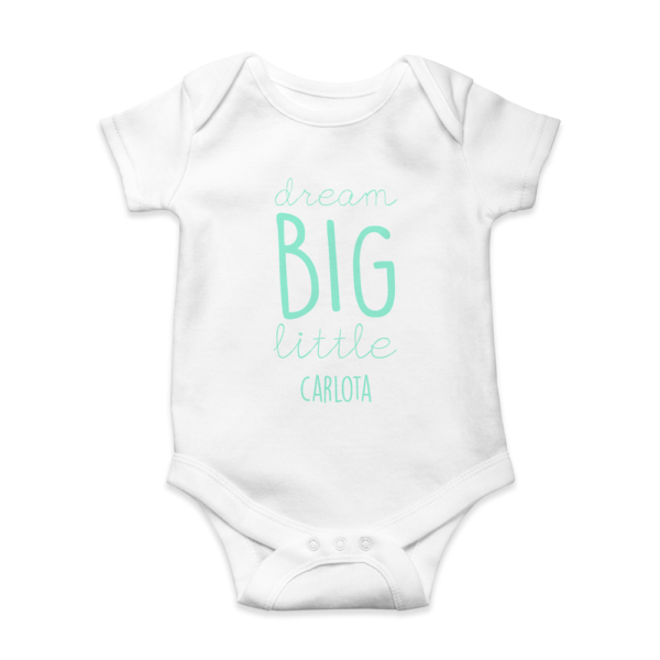 Body bebé personalizado Dream big - Imagen 5
