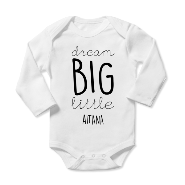 Body bebé personalizado Dream big - Imagen 2