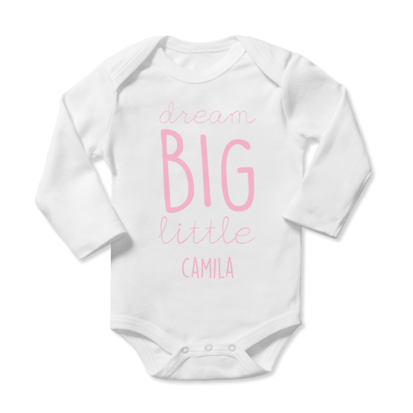 Body bebé personalizado Dream big - Imagen 4