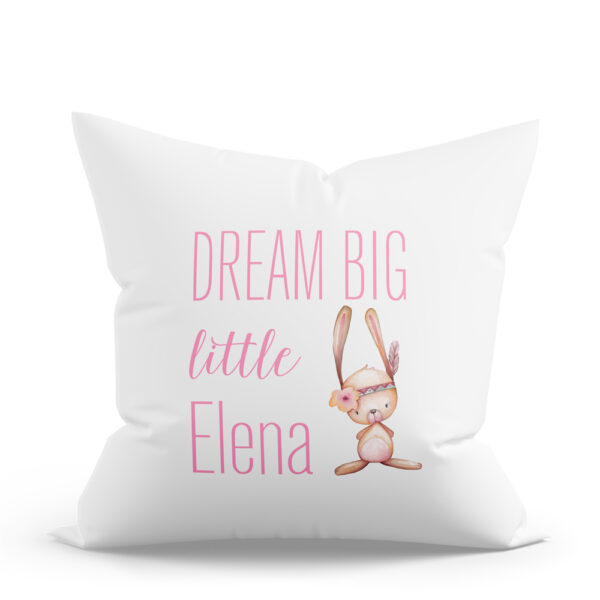 COJÍN PERSONALIZADO CONEJITA PLUMA DREAM