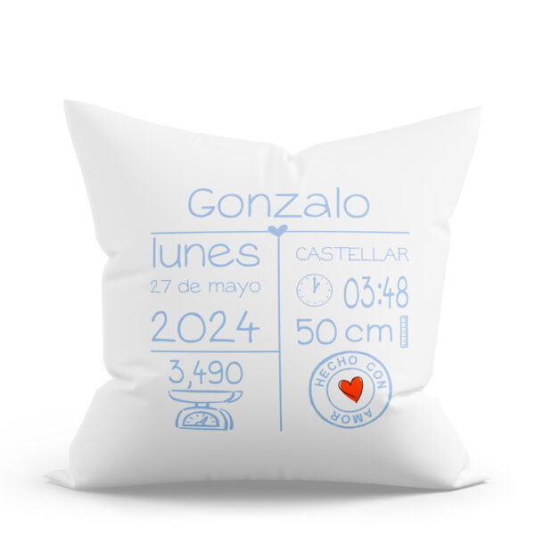 COJÍN PERSONALIZADO SELLO AMOR - Imagen 2