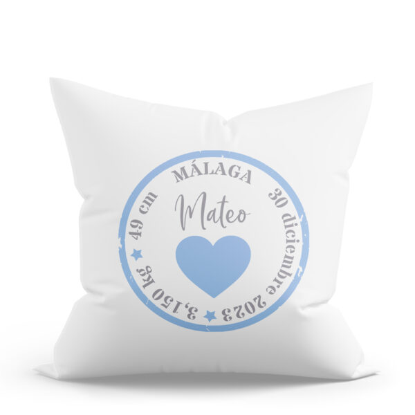 COJÍN PERSONALIZADO SELLO CORAZÓN