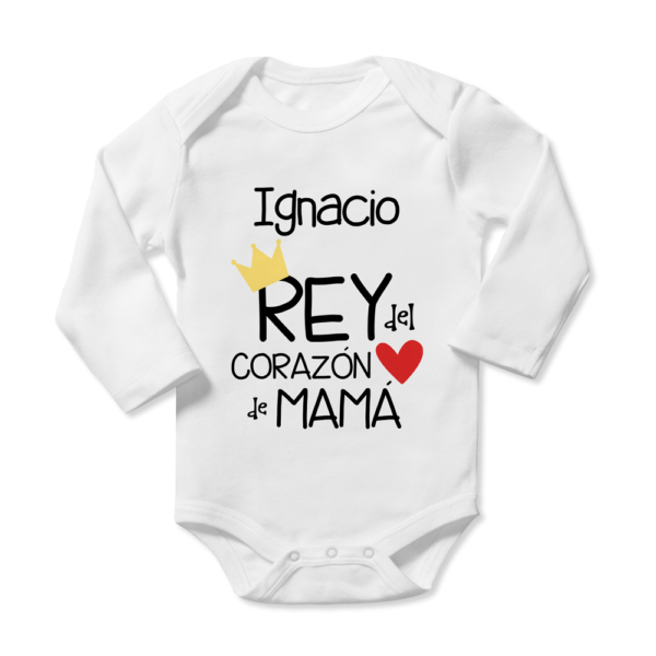 Body de bebé personalizado Rey - Imagen 2