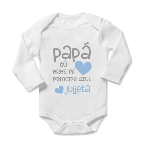 Body bebé personalizado Papá príncipe azul - Imagen 2