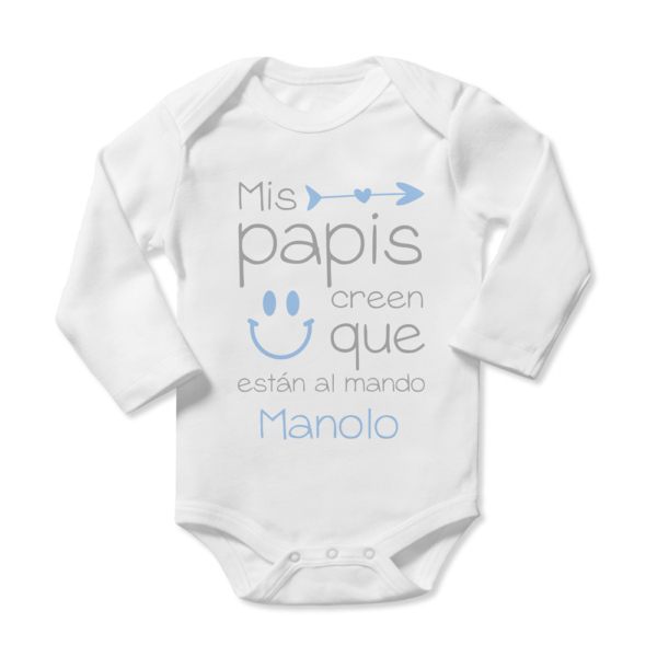Body bebé personalizado Papás al mando - Imagen 2