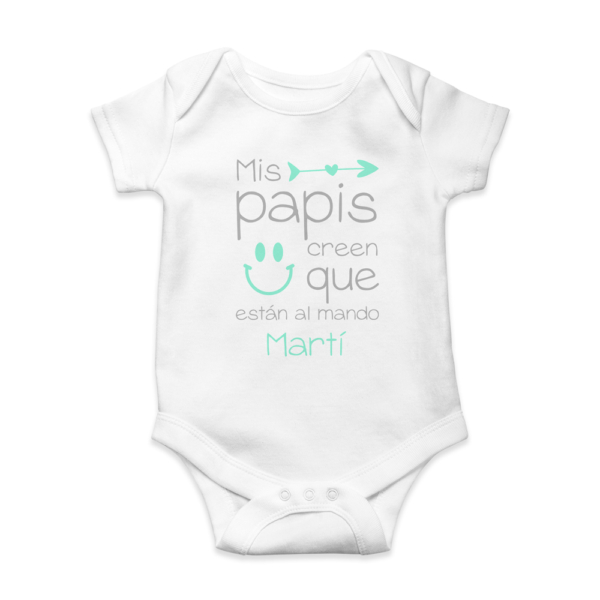 Body bebé personalizado Papás al mando - Imagen 3