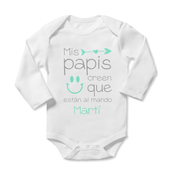 Body bebé personalizado Papás al mando - Imagen 4