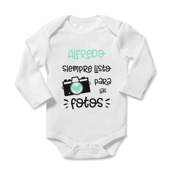 Body bebé personalizado Siempre fotos - Imagen 6