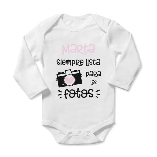 Body bebé personalizado Siempre fotos - Imagen 2