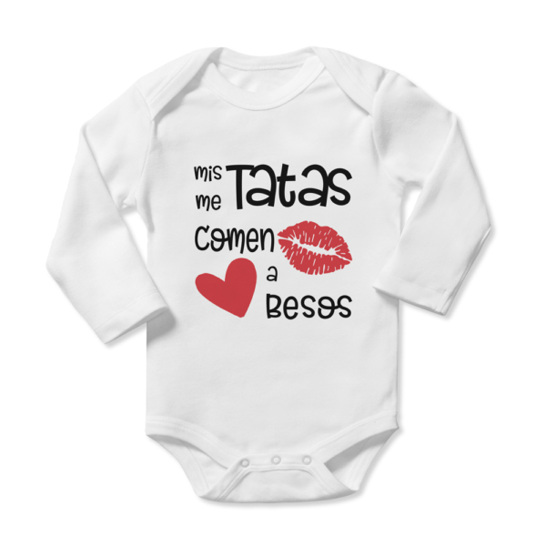Body bebé personalizado Comen a besos - Imagen 2