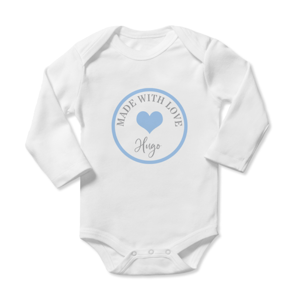 Body bebé personalizado Sello made with love - Imagen 3
