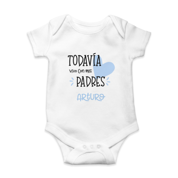 Body bebé personalizado Vivo con mis padres