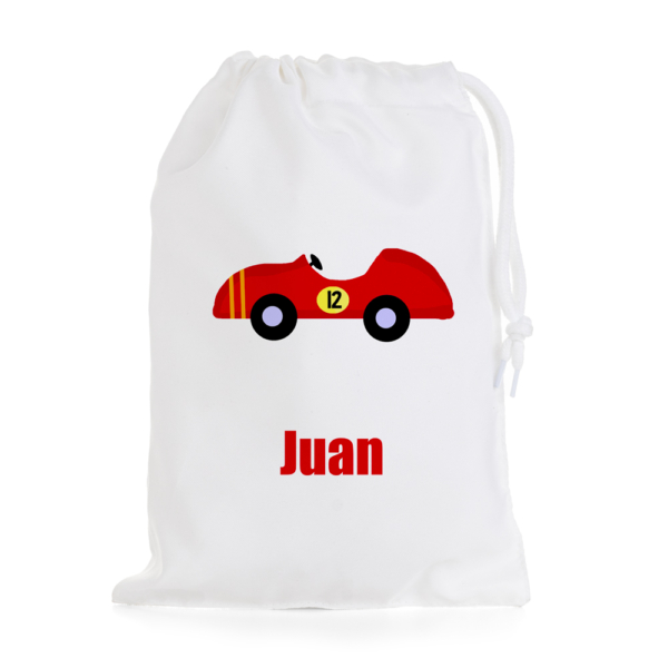 BOLSA DE MERIENDA PERSONALIZADA COCHE CARRERAS - Imagen 3