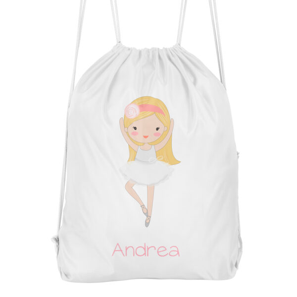 MOCHILA CUERDAS PERSONALIZADA BALLET - Imagen 2
