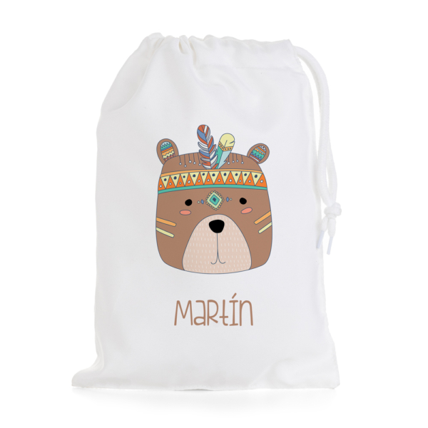 BOLSA DE MERIENDA PERSONALIZADA OSO TRIBAL