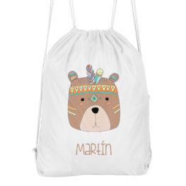 Mochila cuerdas personalizada Animalitos tribal