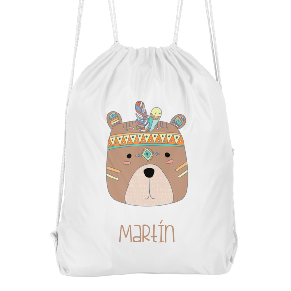 Mochila cuerdas personalizada Animalitos tribal
