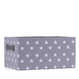 Cesto estrellas gris