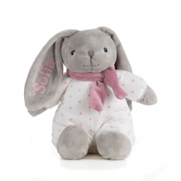 Peluche sonajero conejito estrellas