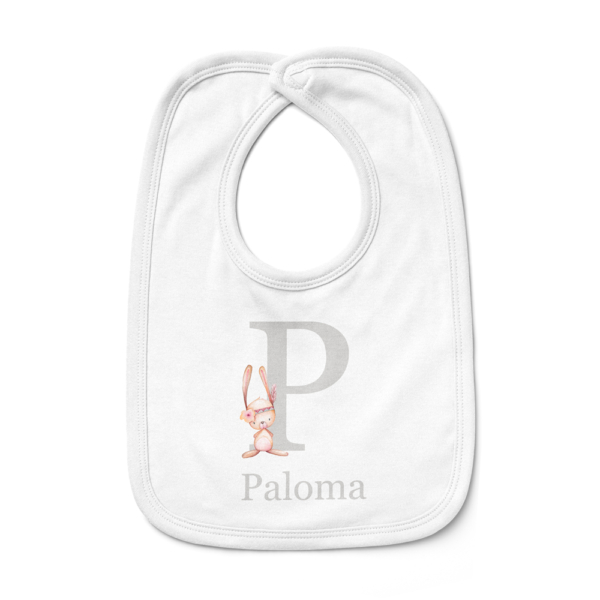 Babero bebé personalizado Conejita pluma - Imagen 7