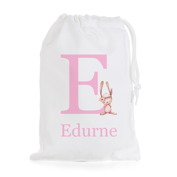 BOLSA DE MERIENDA PERSONALIZADA CONEJITA PLUMA - Imagen 3