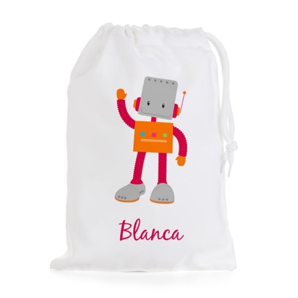 BOLSA DE MERIENDA PERSONALIZADA ROBOT - Imagen 2