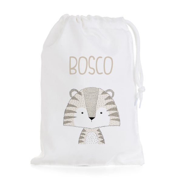BOLSA DE MERIENDA PERSONALIZADA TIGRE RAYITAS