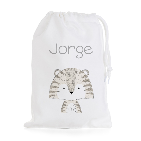 BOLSA DE MERIENDA PERSONALIZADA TIGRE RAYITAS - Imagen 2