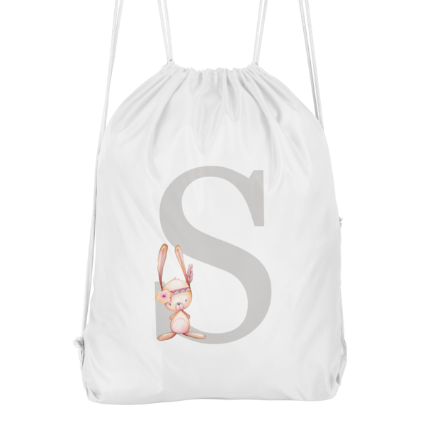 Mochila cuerdas personalizada Conejita pluma - Imagen 2