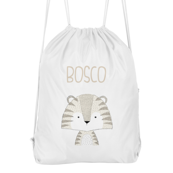 Mochila cuerdas personalizada Tigre rayitas