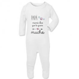 Pijama bebé personalizado Quiere mucho