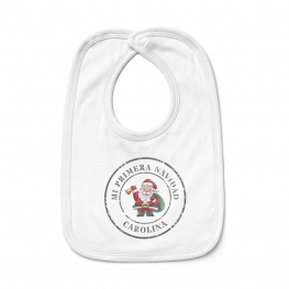 Babero bebé personalizado Mi primera Navidad Sello Papá Noel