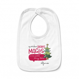Babero bebé personalizado Queridos Reyes Magos