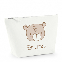 Neceser algodón personalizado Carita osito