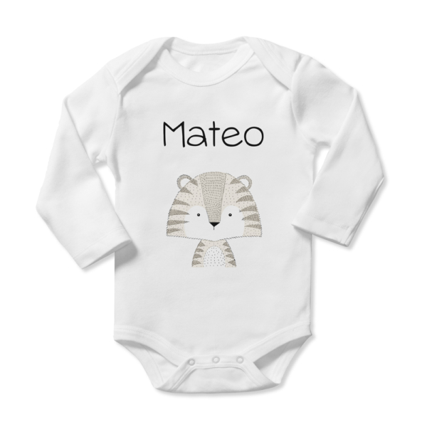 Body bebé personalizado Tigre rayitas - Imagen 6
